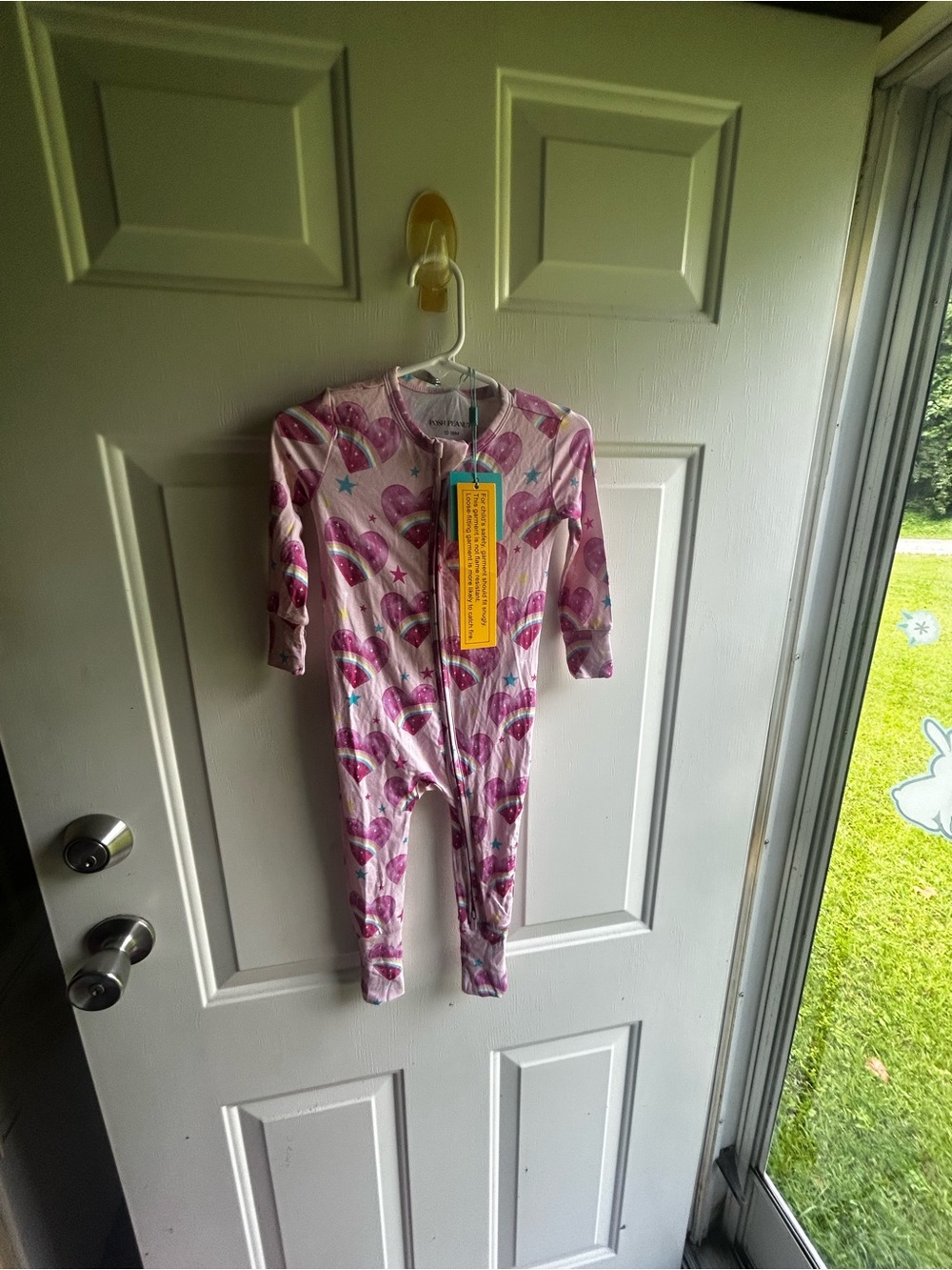 Posh peanut rainbow hearts sleeper 12-18 months